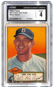 1952 Chris Van Cuyk Topps #53 CGC Very Good 4