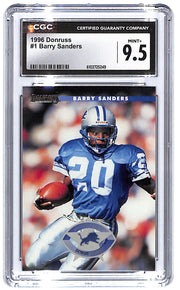 1996 Barry Sanders Donruss #1 CGC Mint Plus 9.5