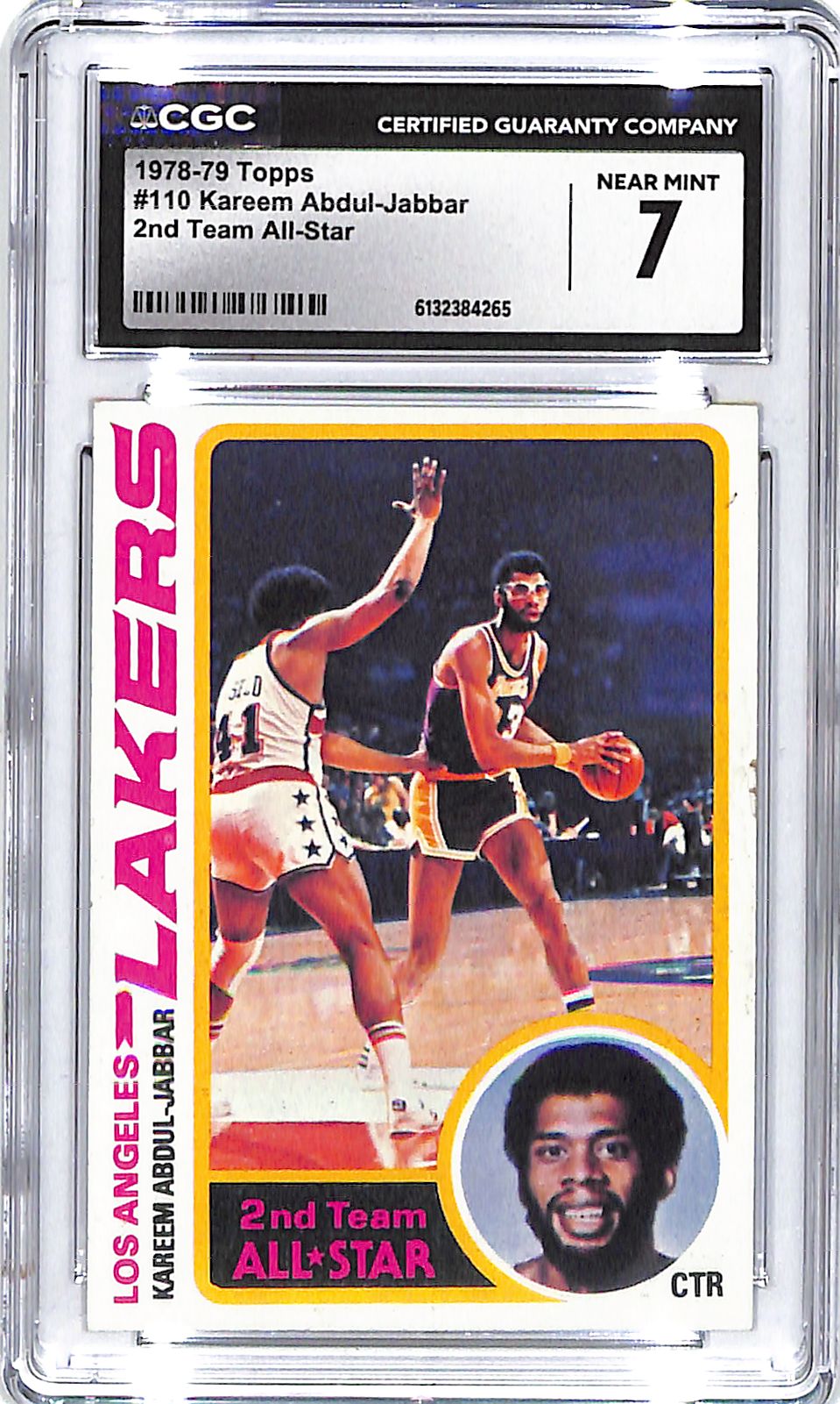 1978-79 Kareem Abdul-Jabbar Topps 2nd Team All-Star #110 CGC Near Mint 7