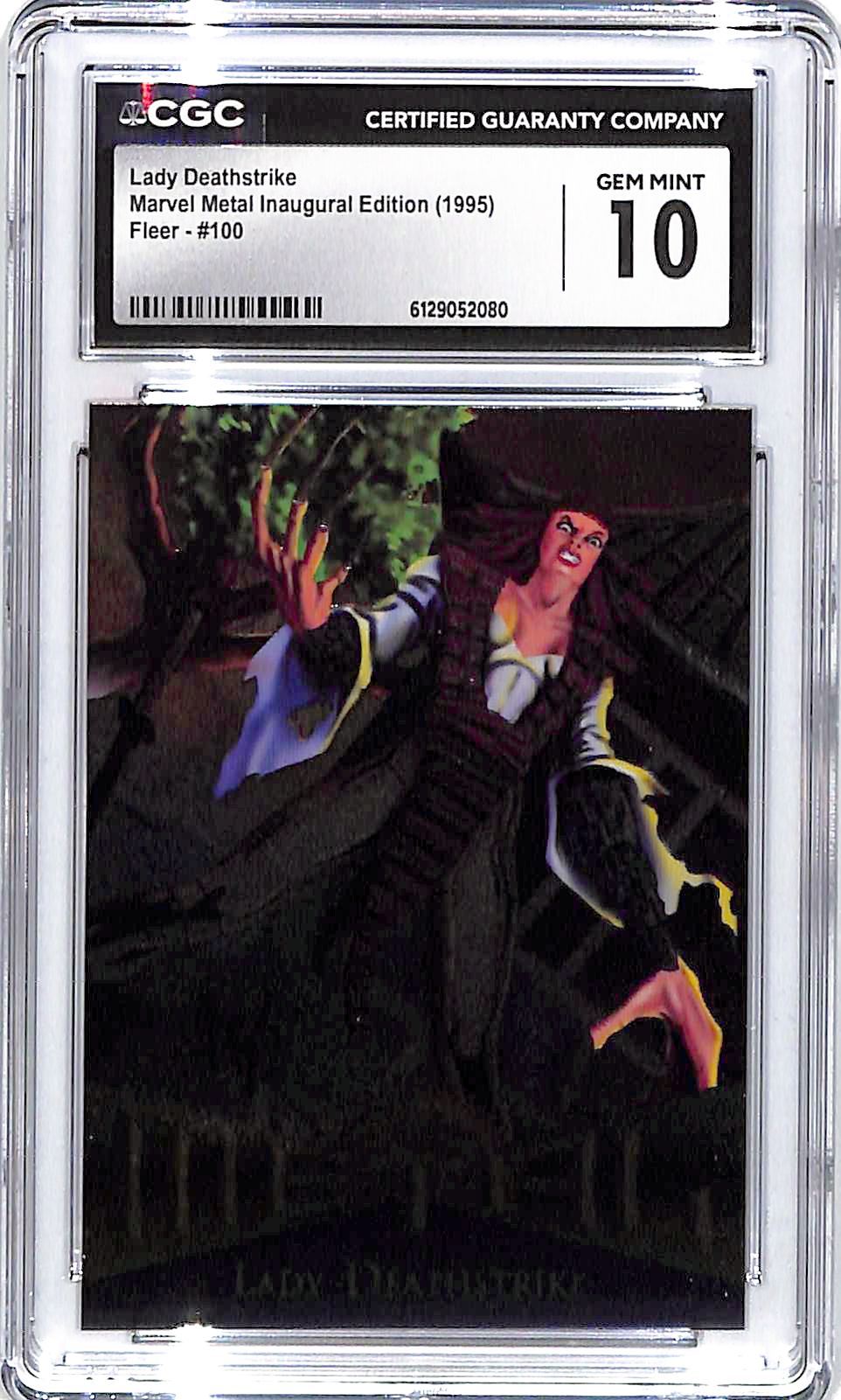 1995 Lady Deathstrike Fleer Marvel Metal Inaugural Edition #100 CGC Gem Mint 10