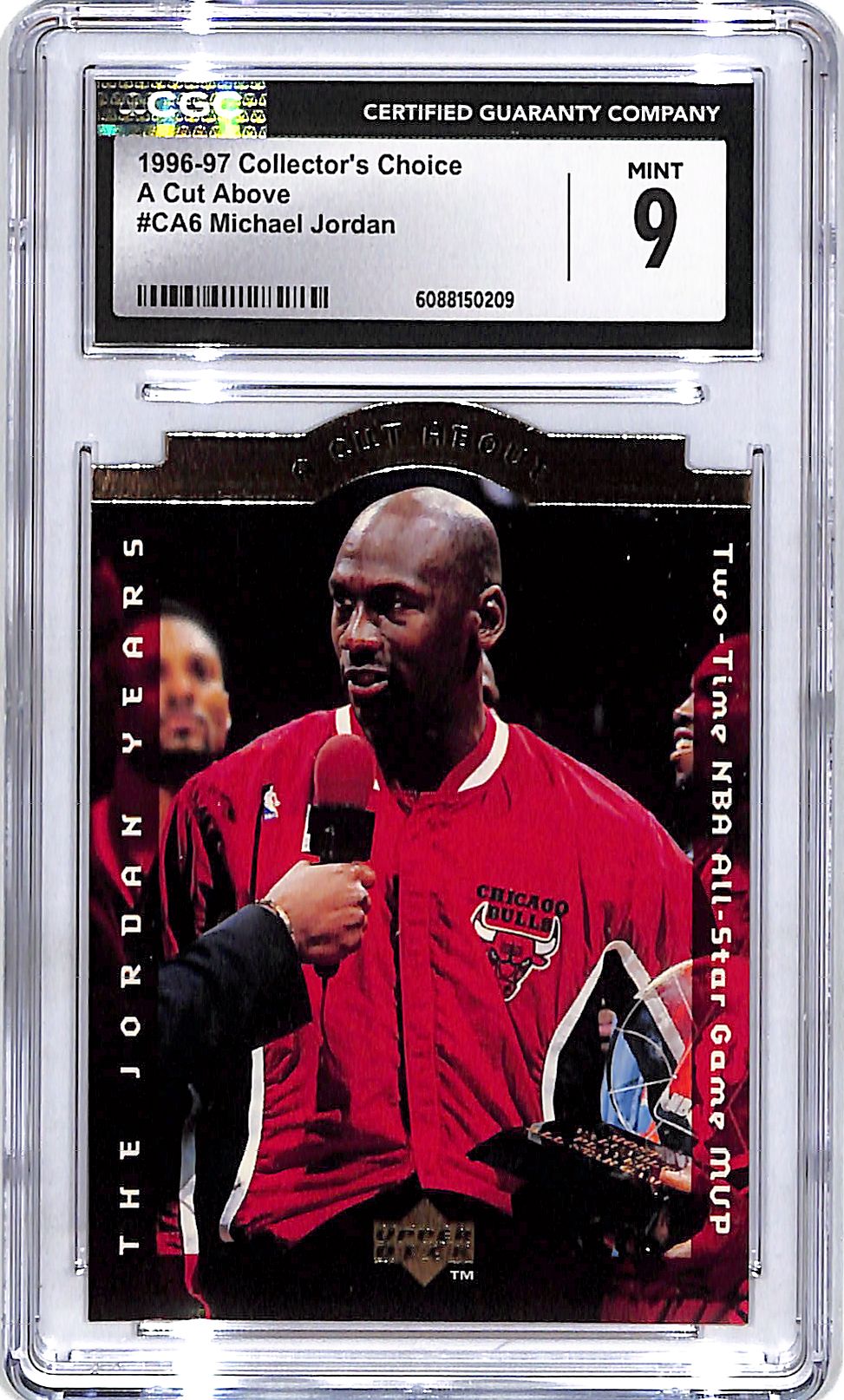 1996-97 Collector's Choice Michael Jordan A Cut Above CA6 CGC 9 Bulls