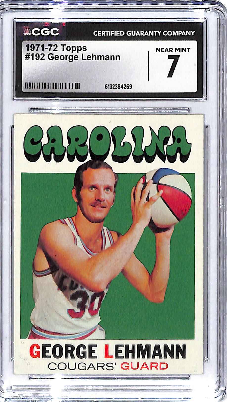 1971-72 George Lehmann Topps #192 CGC Near Mint 7