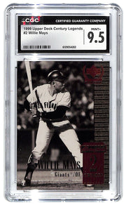 1999 Willie Mays Upper Deck Century Legends #2 CGC Mint Plus 9.5