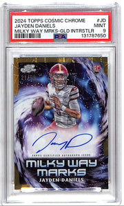 2024 Topps Chrome Cosmic Jayden Daniels Auto Autograph Rookie RC Milky Way Gold PSA 9 /50