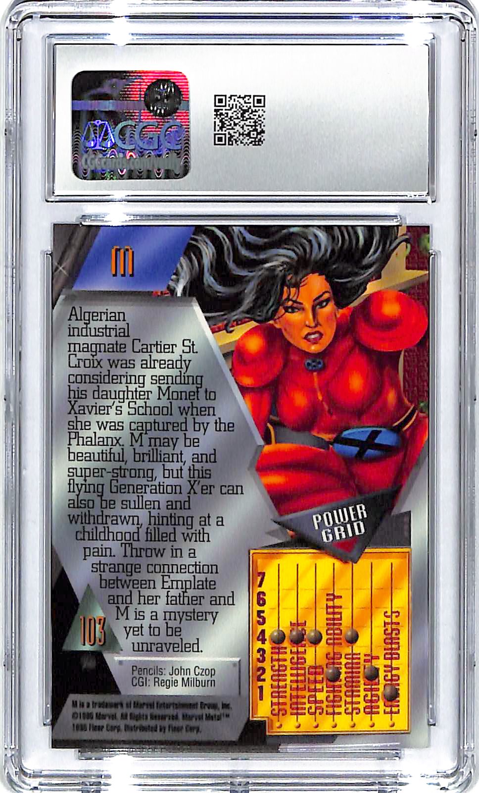 1995 M Fleer Marvel Metal Inaugural Edition #103 CGC Gem Mint 10