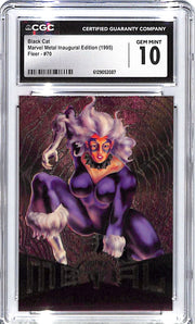 1995 Black Cat Fleer Marvel Metal Inaugural Edition #70 CGC Gem Mint 10