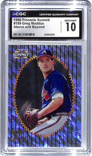 1996 Greg Maddux Pinnacle Summit Above and Beyond #199 CGC Gem Mint 10