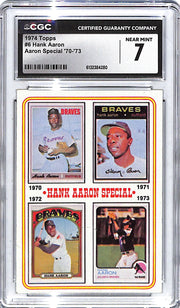1974 Hank Aron Topps Aaron Special '70-'73 CGC Near Mint 7