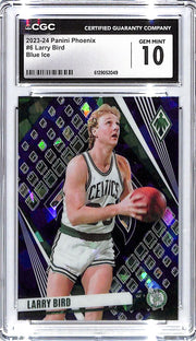2023-24 Larry Bird Panini Phoenix Blue Ice #6 CGC Gem Mint 10