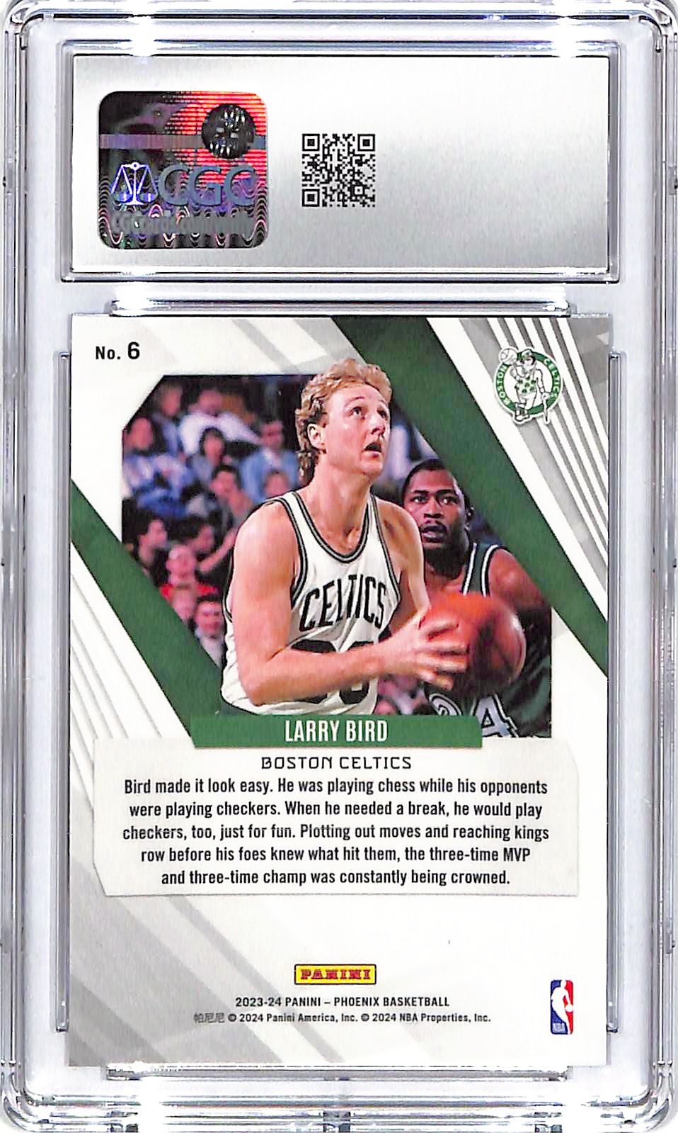 2023-24 Larry Bird Panini Phoenix Blue Ice #6 CGC Gem Mint 10