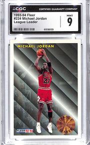 1993-94 Michael Jordan Fleer League Leaders #224 CGC Mint 9