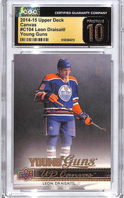 2014-15 Upper Deck Leon Draisaitl Young Guns Canvas Rookie RC CGC 10 Pristine Oilers