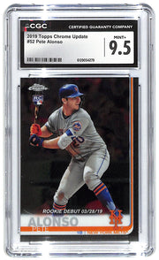 2019 Pete Alonso Topps Chrome Update #52 CGC Mint Plus 9.5