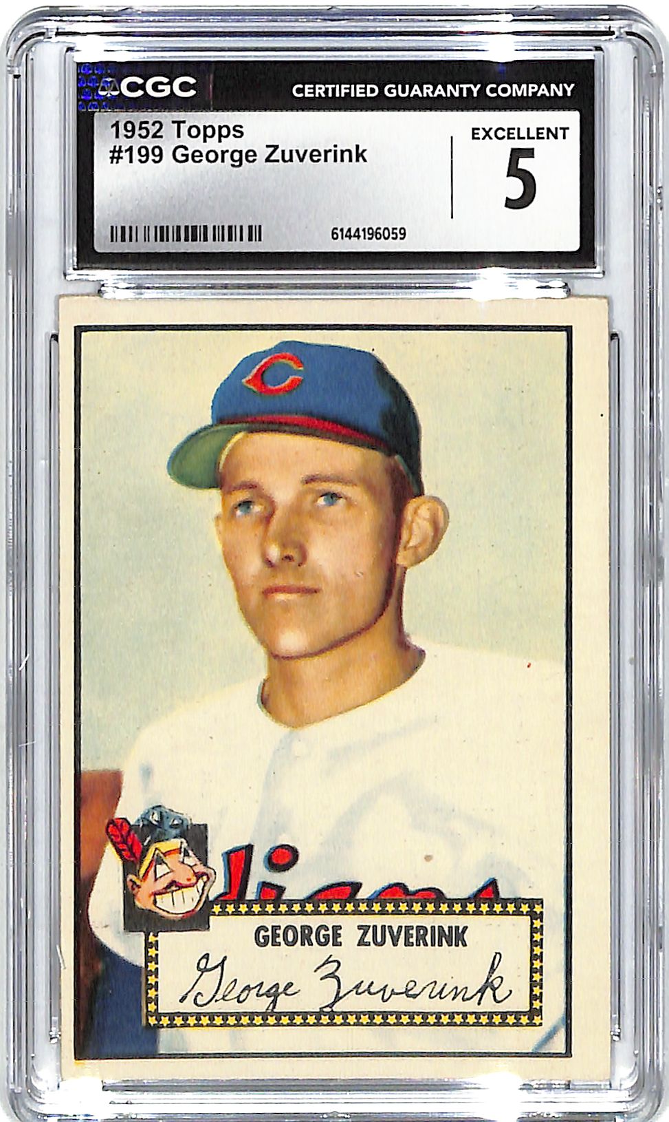 1952 George Zuverink Topps #199 CGC Excellent 5