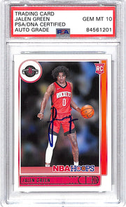 2021-22 Hoops Jalen Green Auto Autograph Rookie RC PSA DNA Authentic 10 Rockets