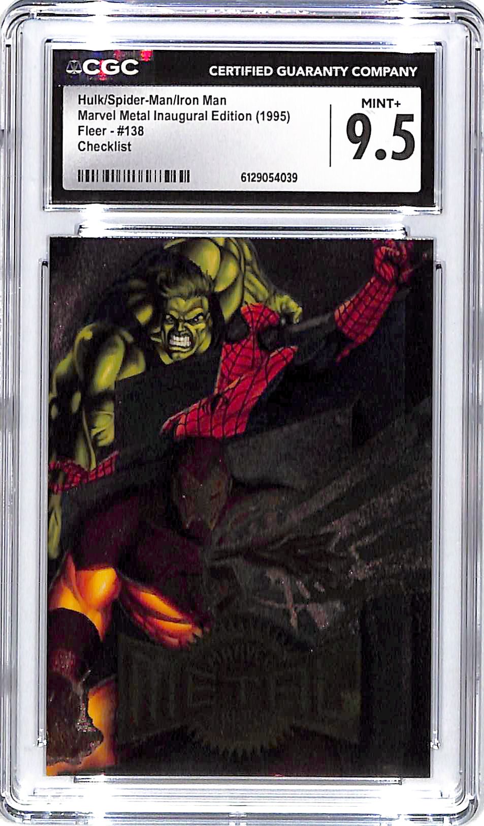 1995 Hulk/Spider-Man/Iron Man Fleer Marvel Metal Inaugural #138 CGC Gem Mint 10