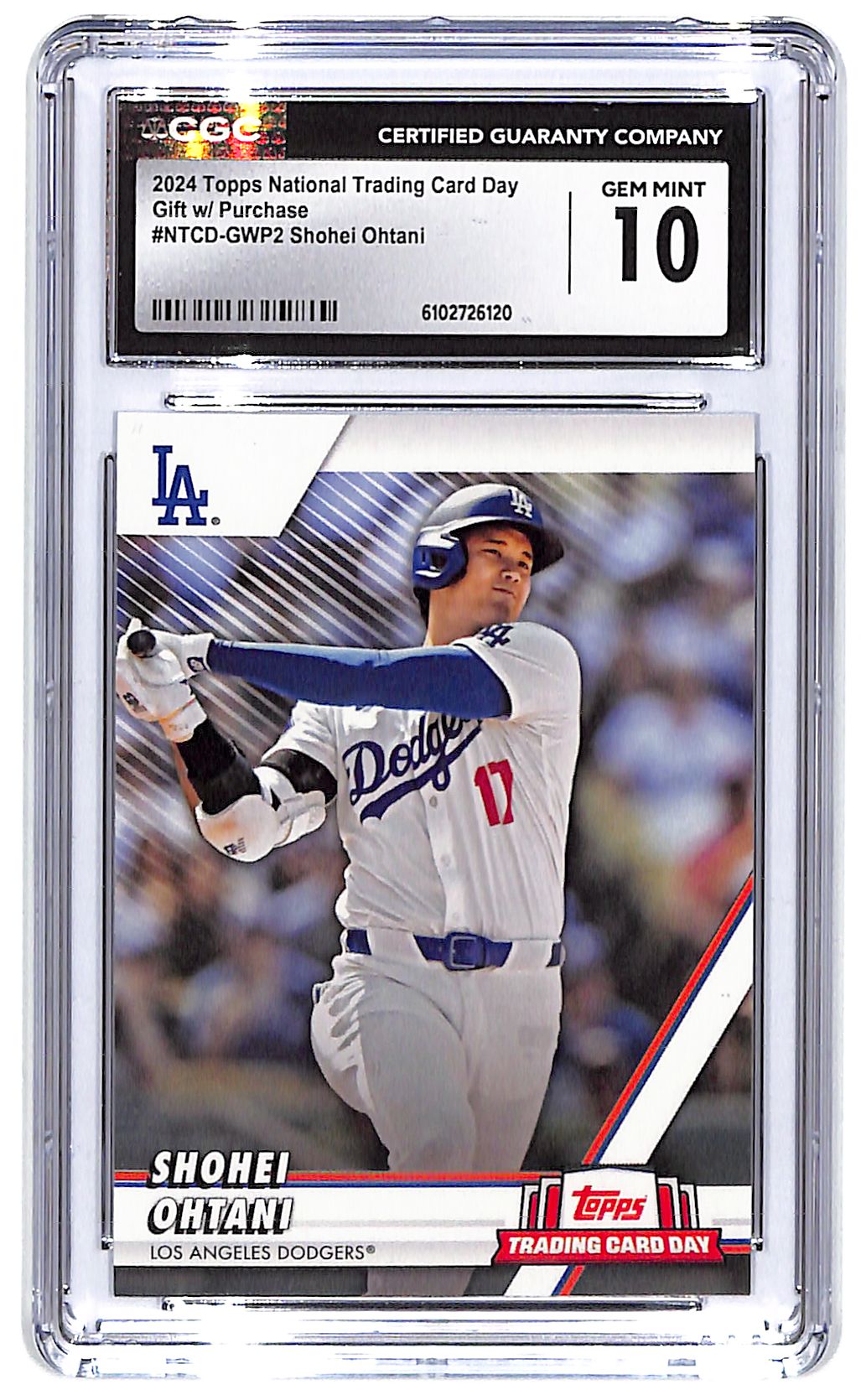 2024 Shohei Ohtani Topps National Trading Card Day #NTCD-GWP2 CGC Gem Mint 10