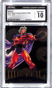 1995 Magneto Fleer Marvel Metal Inaugural #104 CGC Gem Mint 10