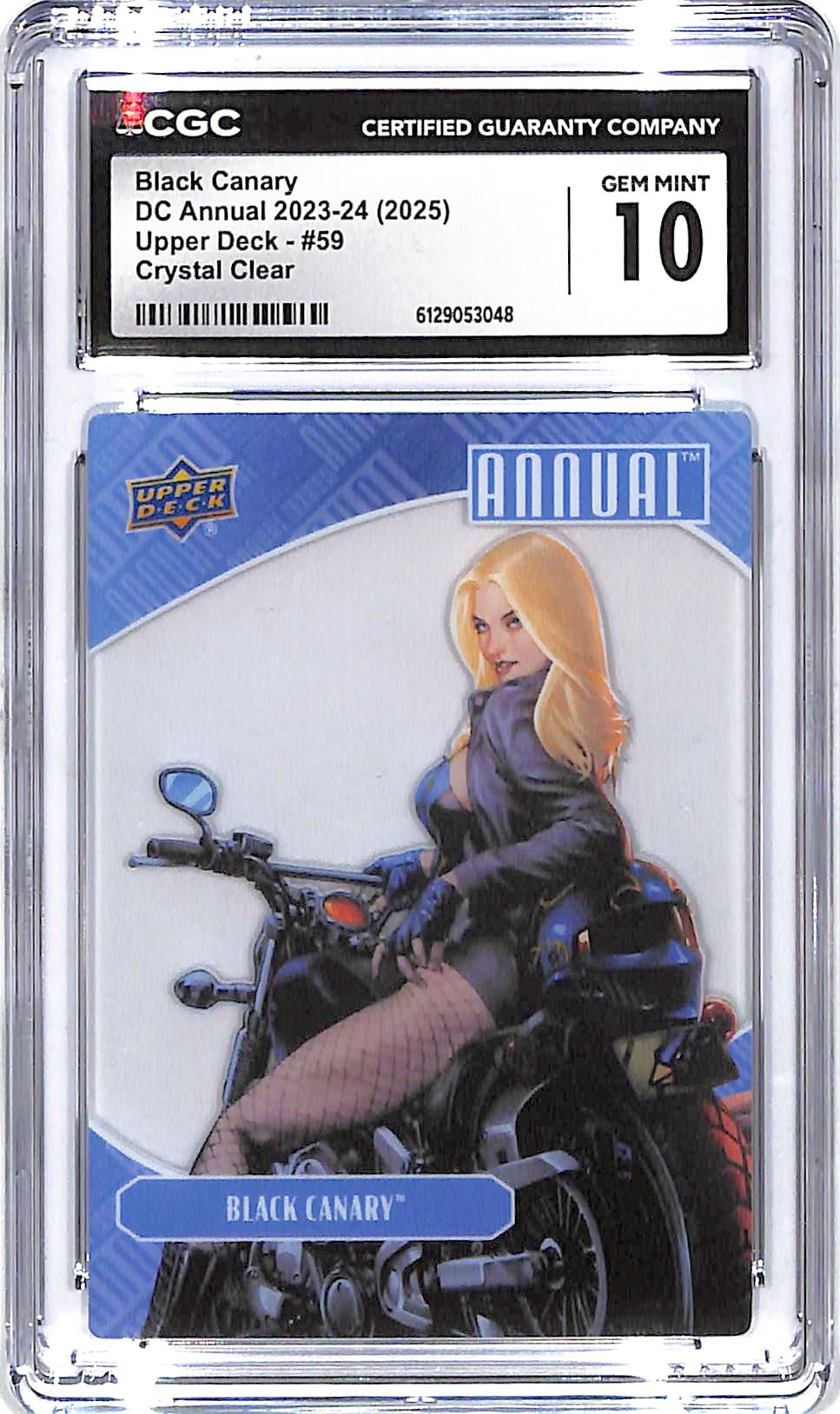 2025 Black Canary DC Annual 2023-24 Upper Deck Crystal Clear #59 Gem Mint 10