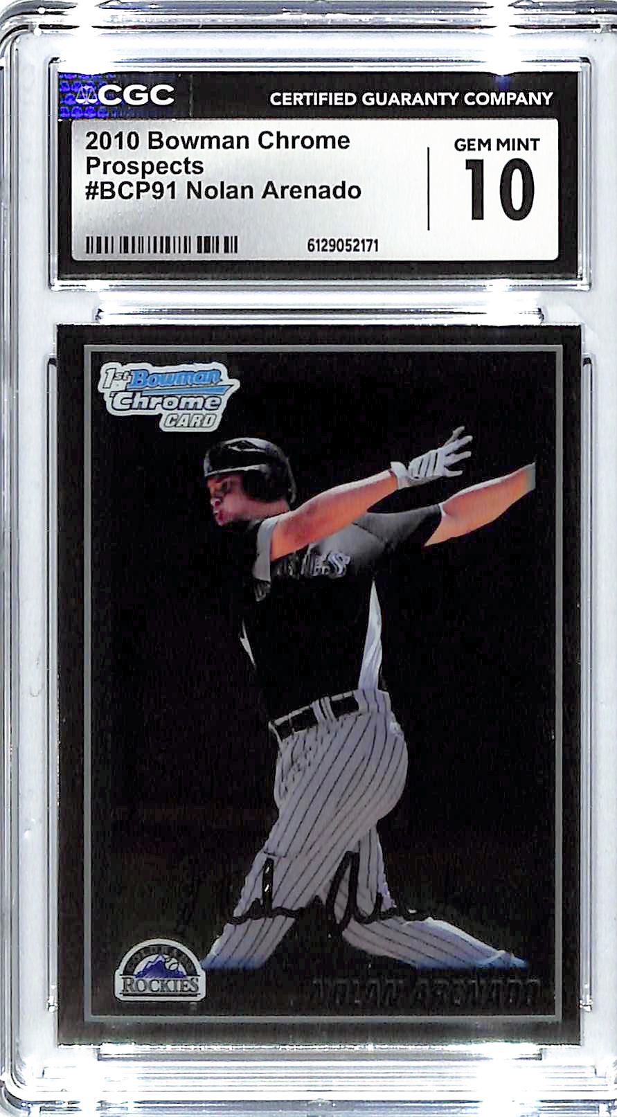 2010 Nolan Arenado Bowman Chrome Prospects #BCP91 CGC Gem Mint 10