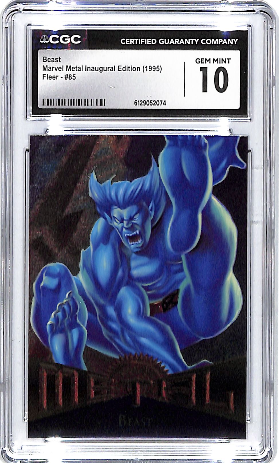 1995 Beast Fleer Marvel Metal Inaugural #85 CGC Gem Mint 10