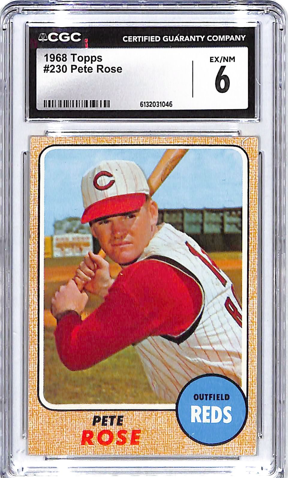 1968 Pete Rose Topps #230 CGC Excellent 6