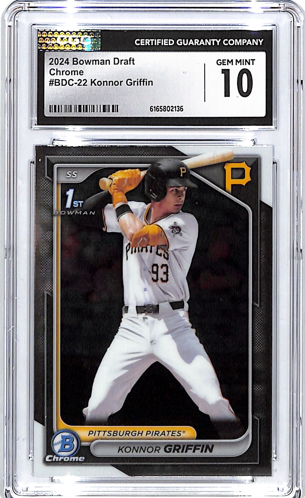 2024 Bowman Draft Chrome Konnor Griffin Rookie RC CGC 10 Pirates