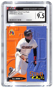 1994 Barry Bonds Upper Deck Fun Pack #190 CGC Mint Plus 9.5