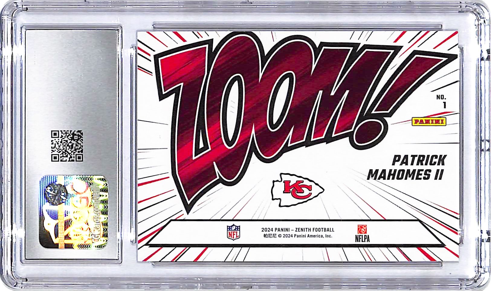 2024 Zenith Patrick Mahomes Zoom Red /99 CGC 9 Chiefs