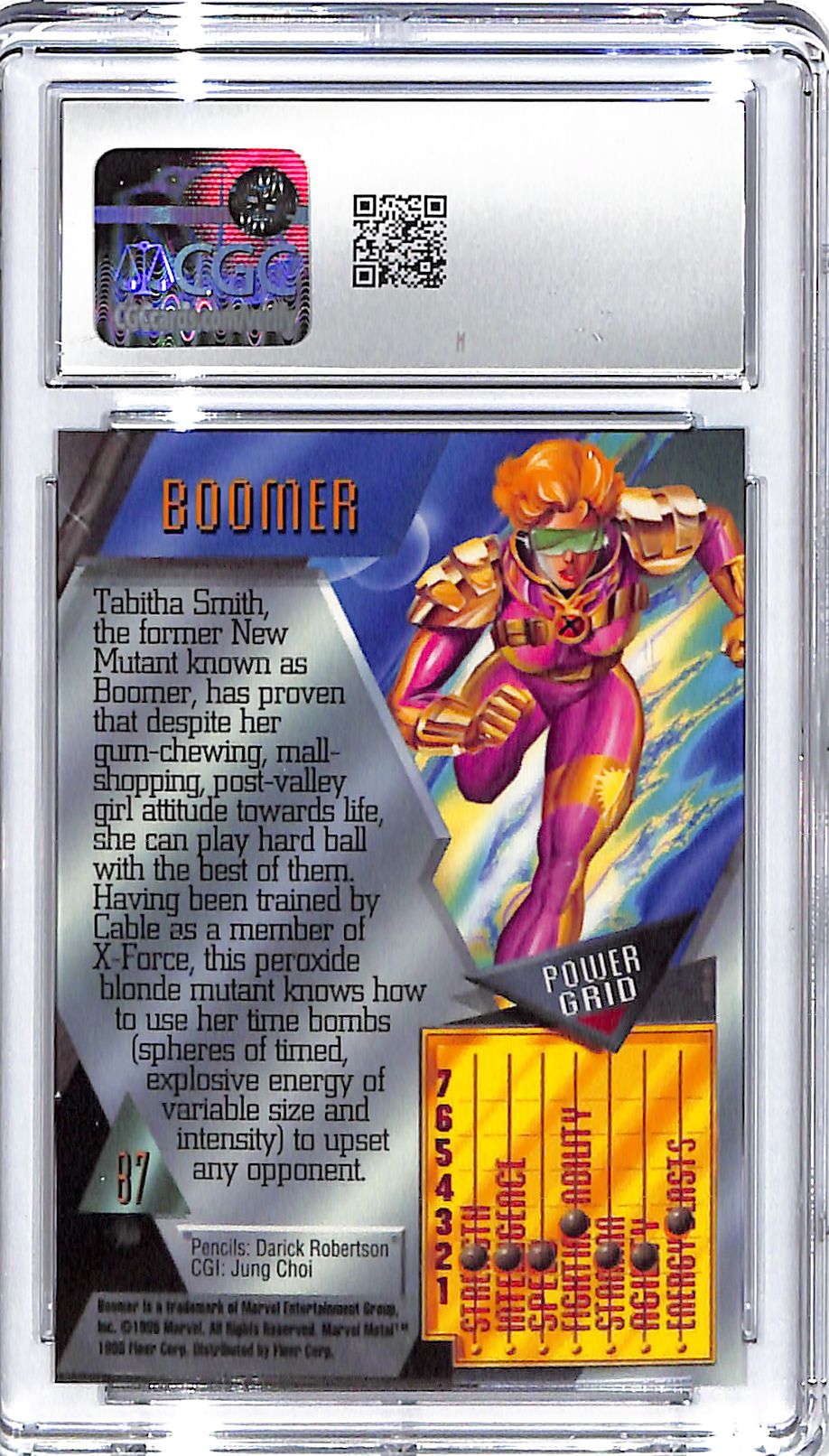1995 Boomer Fleer Marvel Metal Inaugural #87 CGC Gem Mint 10