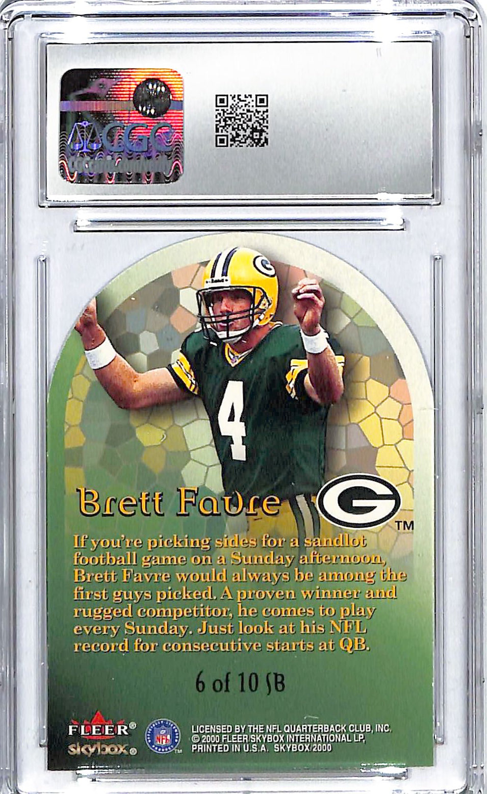 2000 Brett Favre Skybox Sunday's Best #6SB CGC Mint 9