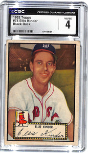 1952 Ellis Kinder Topps #78 CGC Very Good 4