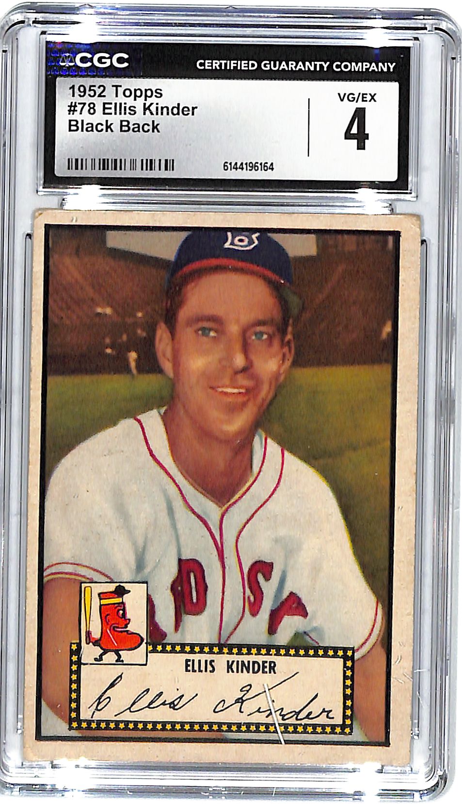 1952 Ellis Kinder Topps #78 CGC Very Good 4