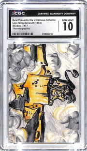 1994 Scar Presents His Villainous Sch. Lion King Series II Skybox #T7 CGC Gem 10