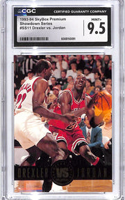 1993-94 Skybox Premium Clyde Drexler Michael Jordan Showdown Series CGC 9.5