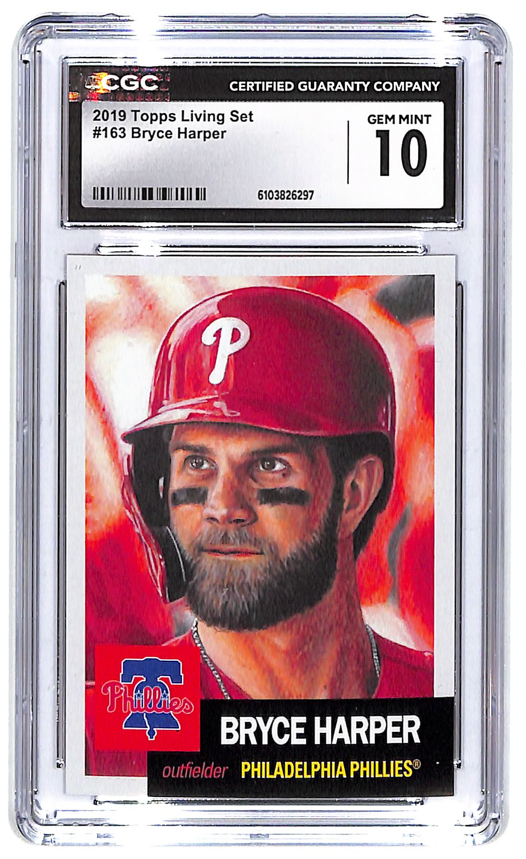 2019 Bryce Harper Topps Living Set - #163 CGC Gem Mint 10