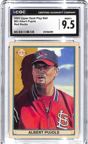 2003 Albert Pujols Upper Deck Play Ball Red Backs #65 CGC Mint 9.5