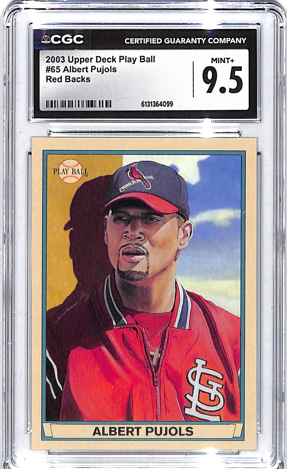 2003 Albert Pujols Upper Deck Play Ball Red Backs #65 CGC Mint 9.5