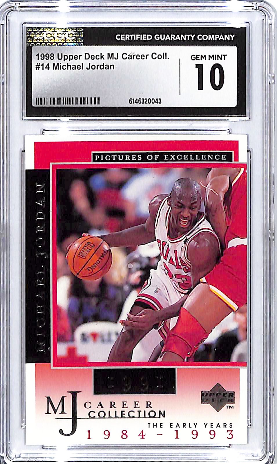 1998 Upper Deck MJ Career Collection Michael Jordan #14 CGC 10 Bulls