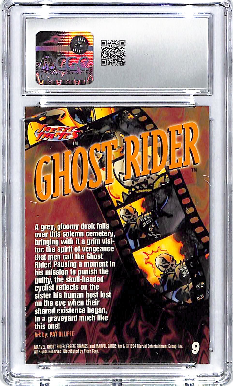 1994 Ghost Rider Fleer Marvel Universe Series V #9 CGC Gem Mint 10