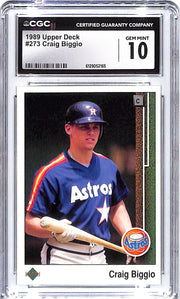 1989 Craig Biggio Upper Deck #273 CGC Gem Mint 10
