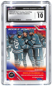 2025 Macklin Celebrini Upper Deck National Hockey Day #NHCD-13 CGC Gem Mint 10