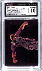 2025 Black Spider UD Batman Metal Universe Purple FX #164 CGC Gem Mint 10