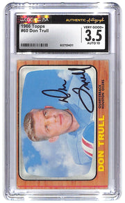 Signed 1966 Don Trull Topps #60 CGC 3.5 JSA Auto 10