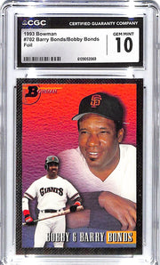1993 Barry/Bobby Bonds Bowman Foil #702 CGC Gem Mint 10
