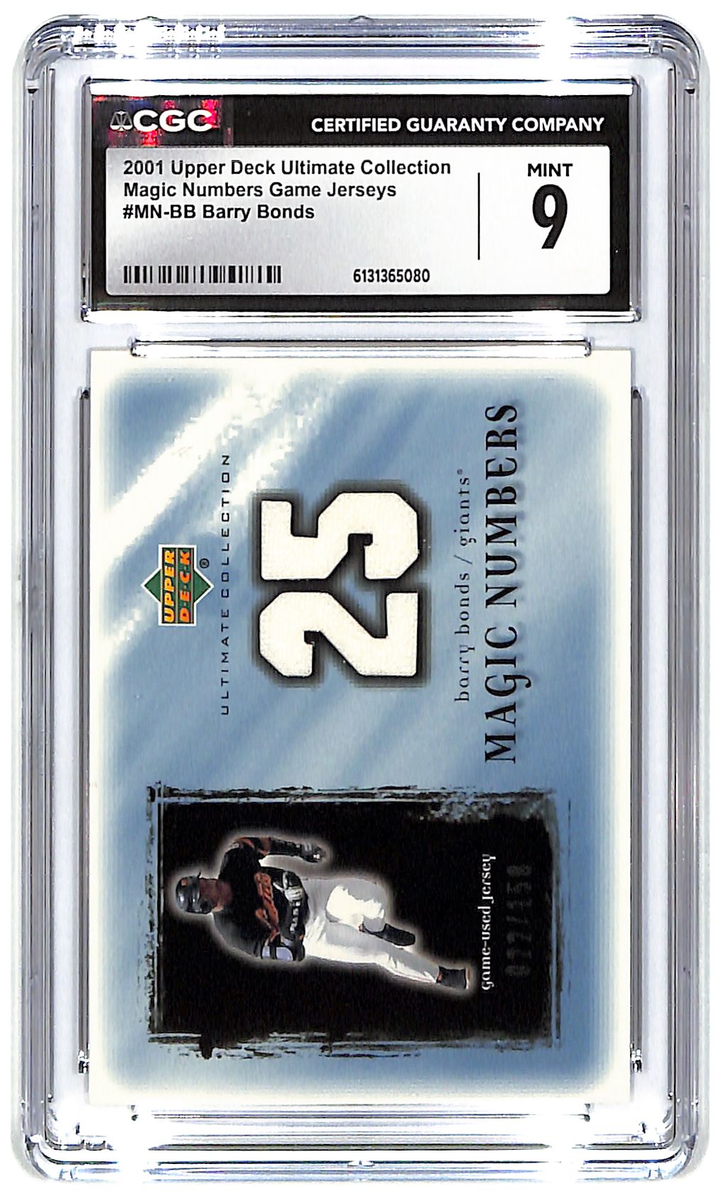 2001 Barry Bonds Upper Deck Ultimate Collection #MN-BB CGC Mint 9