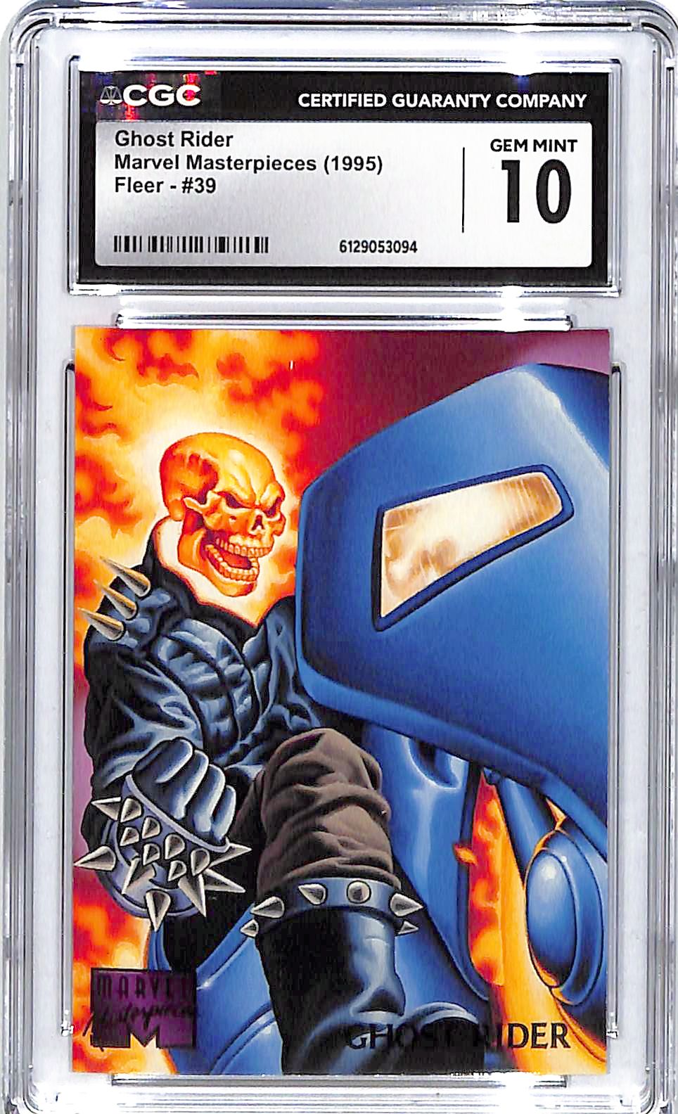 1995 Ghost Rider Fleer Marvel Masterpieces #39 CGC Gem Mint 10