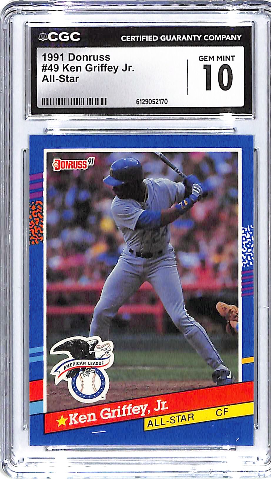 1991 Ken Griffey Jr. Donruss All-Star #49 CGC Gem Mint 10