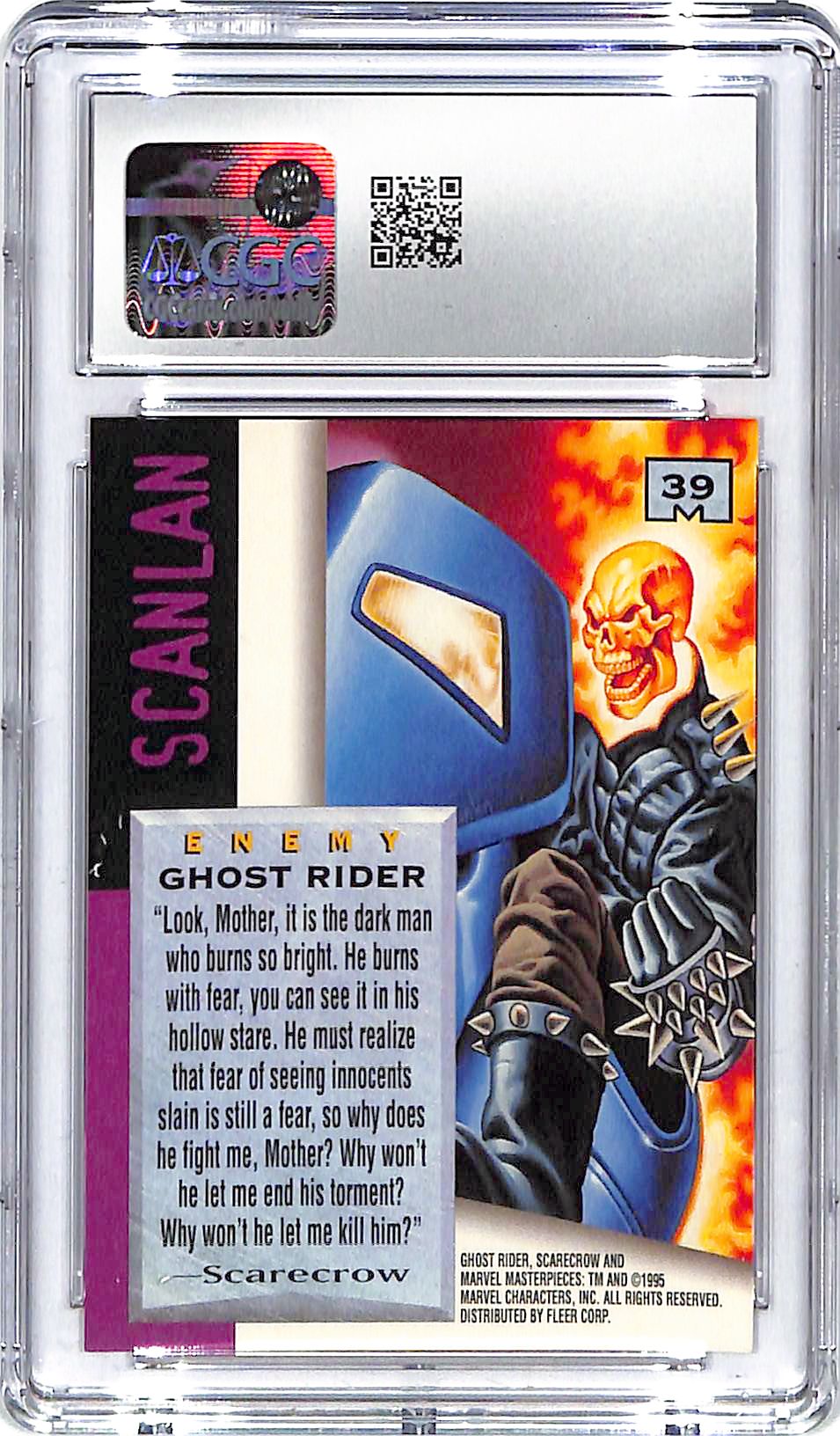 1995 Ghost Rider Fleer Marvel Masterpieces #39 CGC Gem Mint 10