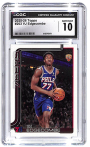 2025-26 VJ Edgecombe Topps #203 CGC Gem Mint 10